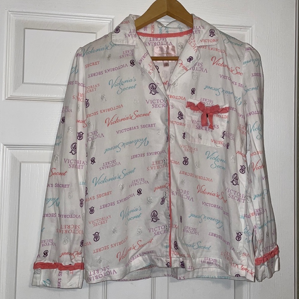 Victoria Secret button down collared pajama top
